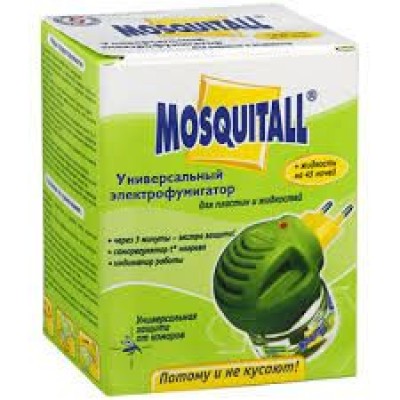 Набор Mosquitall от комаров (фумигатор + жидкость 45 ночей)