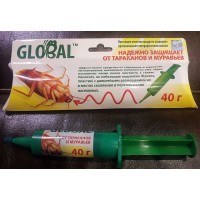 Шприц-гель от тараканов и муравьев 40 гр, GLOBAL