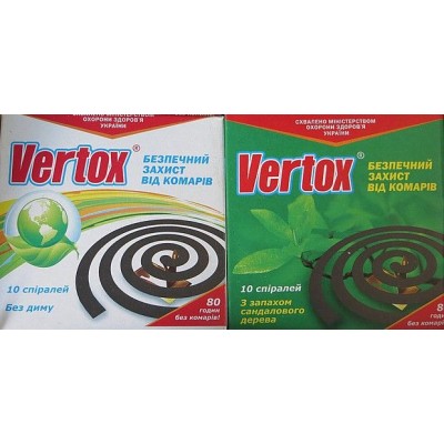 Спираль Vertox от комаров, без дыма