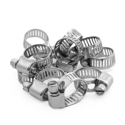 Intertool TC-0014 Хомут стальной оцинкованный 8 мм D 14-27 мм