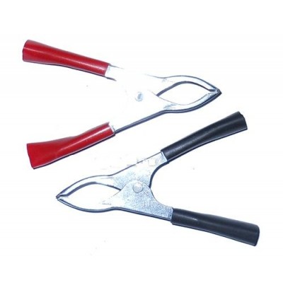 Зажим пружинный типа "Крокодил" 30 А ± (75 мм) (10 пар-упаковка)