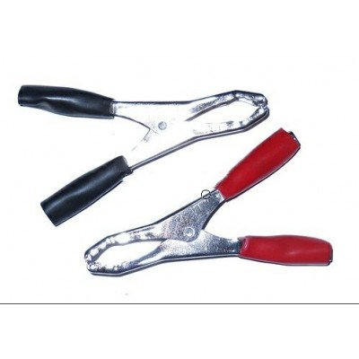 Зажим пружинный типа "Крокодил" 50 А (100 мм) (10 пар-упаковка)