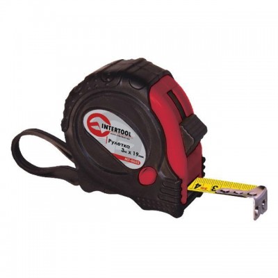 Рулетка стальная с фиксатором 8 м х 25,0 мм INTERTOOL MT-0608