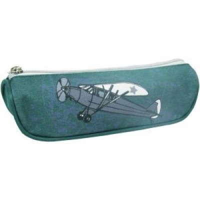 Пенал треугольный 1 змейка "Самолет" 23x7x12,5см JO-15182