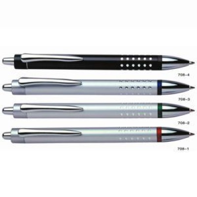 Ручка шариковая автом  метал  BAIXIN  BP708 (цветной микс)