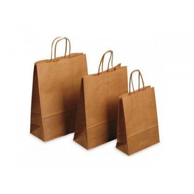 Пакет с ручками бумажный 35*25*14 бурый №23 (25 шт) Пакет с ручками бумажный 35*25*14 бурый №23 (25 шт)