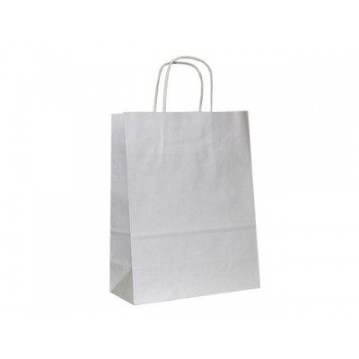 Пакет с ручками бумажный 35*25*14 белый №24 (25 шт)