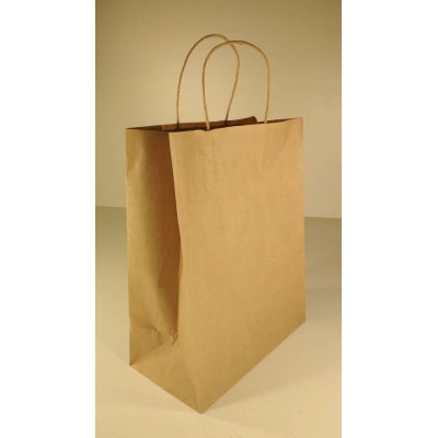 Пакет с ручками бумажный 29*23*12  коричневый №4 (25 шт)