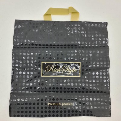 Пакет с петлевой ручкой 40*40 Горох черный (25 шт)