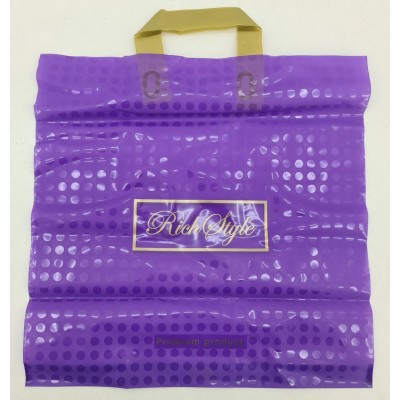 Пакет с петлевой ручкой 40*40 Горох фиолет (25 шт)