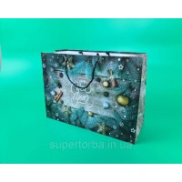 Бумажные пакеты большой горизонтальный 36/22/10  новоголний-18 (12 шт)