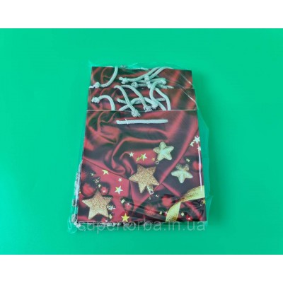 Бумажный подарочный пакет размер 16х16х8 12 шт/уп.