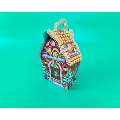 Новогодняя коробка для конфет №246 (600гр) Домик фей (25 шт)