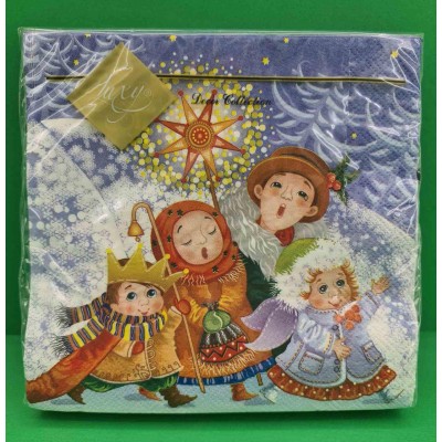 Салфетка (ЗЗхЗЗ, 20шт) LuxyНГ Вечерние колядки(1229) (1 пачка)