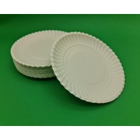 Тарелка бумажная белая D-15.5 см (100)*2 (100 шт)