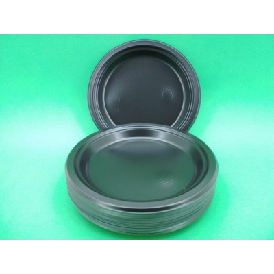 Тарелка одноразовая пластиковая 240 mm Черная (50 шт)