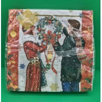 Новогодняя салфетка (ЗЗхЗЗ, 20шт) LuxyНГ Подготовка к Рождеству(1236) (1 пачка)