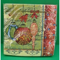 Новогодняя салфетка (ЗЗхЗЗ, 20шт) LuxyНГ Украшения  для елки (1 пачка)