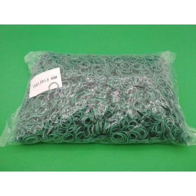 Резинки для вязания зелени  №15 ( зеленая )*1,5мм  1 кг 