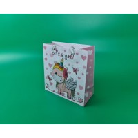 Пакет бумажный подарочный квадратный 23*24*10(артKV-175) (12 шт)