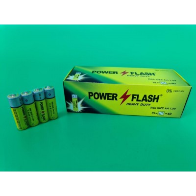 Элемент питания Батарейка POWER FLASH (АА R6) солевые (Б-4) (4 шт)