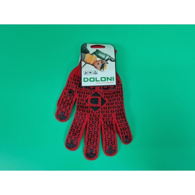 Хозяйственные перчатки плотные 10кл/3н красная с пвх покрытием 