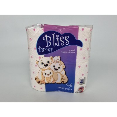 Бумага туалетная  белая (а4) Bliss Paper SOFT (1 пачка)