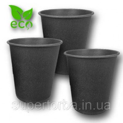 Одноразовый стакан чёрный бумажный объём 340 мл Маэстро 50 шт/уп.