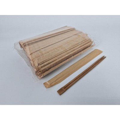 Палочки для суши бамбуковые в бумажной инд. упаковке 230 мм d=4,2 мм 100 шт/уп (30 уп/ящ) БУРЫЙ (1 пачка)