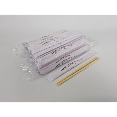 Палочки для суши бамбуковые круглые в бумажной инд. упаковке 200 мм d=5 мм 100 шт/уп (30 уп/ящ) САКУРА (1