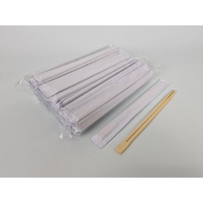 Палочки для суши бамбуковые темные в крафт бумажной инд. упаковке 230 мм d=4,2 мм 100 шт/уп (30 уп/ящ) БЕЛАЯ