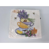 Салфетка (ЗЗхЗЗ, 16шт)  La Fleur Лавандовое наслаждение (1300) (1 пачка)