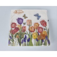 Салфетка (ЗЗхЗЗ, 16шт)  La Fleur Цветы под окном (117) (1 пачка)