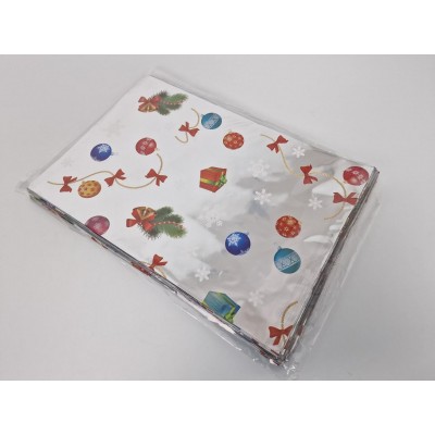 Новогодние Пакеты для Конфет и Подарков (20*30) №11 Снежные конфетти  (100 шт)