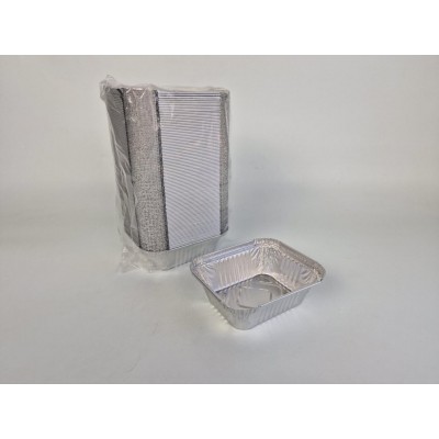 Прямоугольный контейнер из пищевой алюминиевой фольги 430мл SP24L 100шт в упаковки (NEW) (1 пачка)