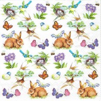 Салфетка пасхальная двухслойная бумажная La Fleur ЗЗхЗЗ см 16 шт 