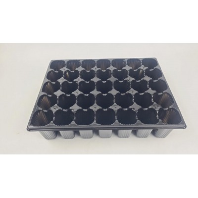 Кассета 43,5*32,5* 10 пластиковая с поддоном на 35 V-ячеек-175 см3(ячейка 55мм*55мм*95мм) (1 шт)