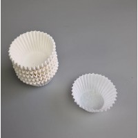 Тартолетка для кексов 3А  круглая белая D30 H24 (100шт)  (1 уп.)