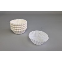 Тартолетка для кексов 4А  круглая белая D35 H20 (100шт)  (1 уп.)