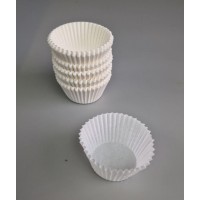 Тартолетка для кексов 5А  круглая белая D40 H27,5 (100шт)  (1 уп.)