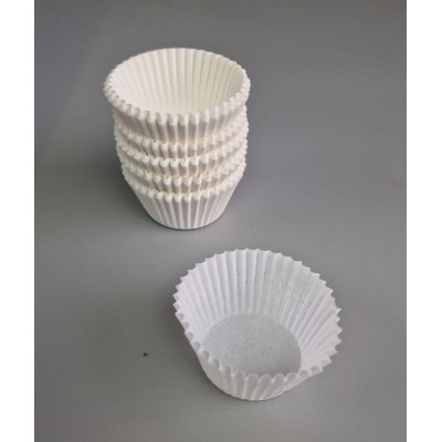 Тартолетка для кексов 5А  круглая белая D40 H27,5 (100шт)  (1 уп.)