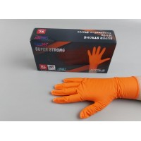 Перчатки нитриловые суперпрочные 50 шт. хозяйственные, размер XL ORANGE 
