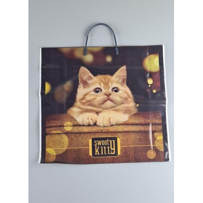 Пакет з пластиковою ручкою 36x34 Котенок (10 шт)