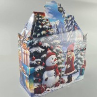 Новогодняя подарочная картонная упаковка для конфет (1000грм) №193 