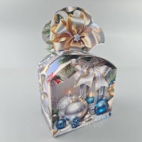 Новогодняя подарочная картонная упаковка для конфет (1000грм) №195 