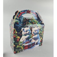 Новогодняя подарочная картонная упаковка для конфет (800грм) №208 