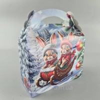 Новогодняя подарочная картонная упаковка для конфет (800грм) №205 