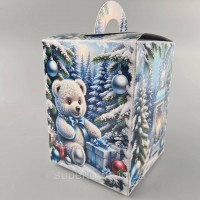 Новогодняя подарочная картонная упаковка для конфет (700грм) №220 