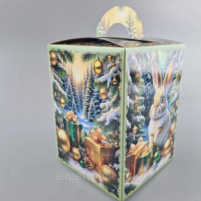 Новогодняя подарочная картонная упаковка для конфет (700грм) №216 