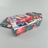 Новогодняя подарочная картонная упаковка для конфет (500грм) №240 